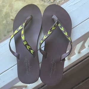 American Eagle Leather Flip Flops